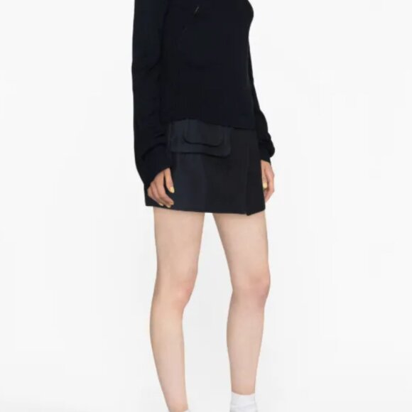 Zadig & Voltaire Women's Micky Cut Out Wool Sweater Navy Blue Small - Picture 3 of 12